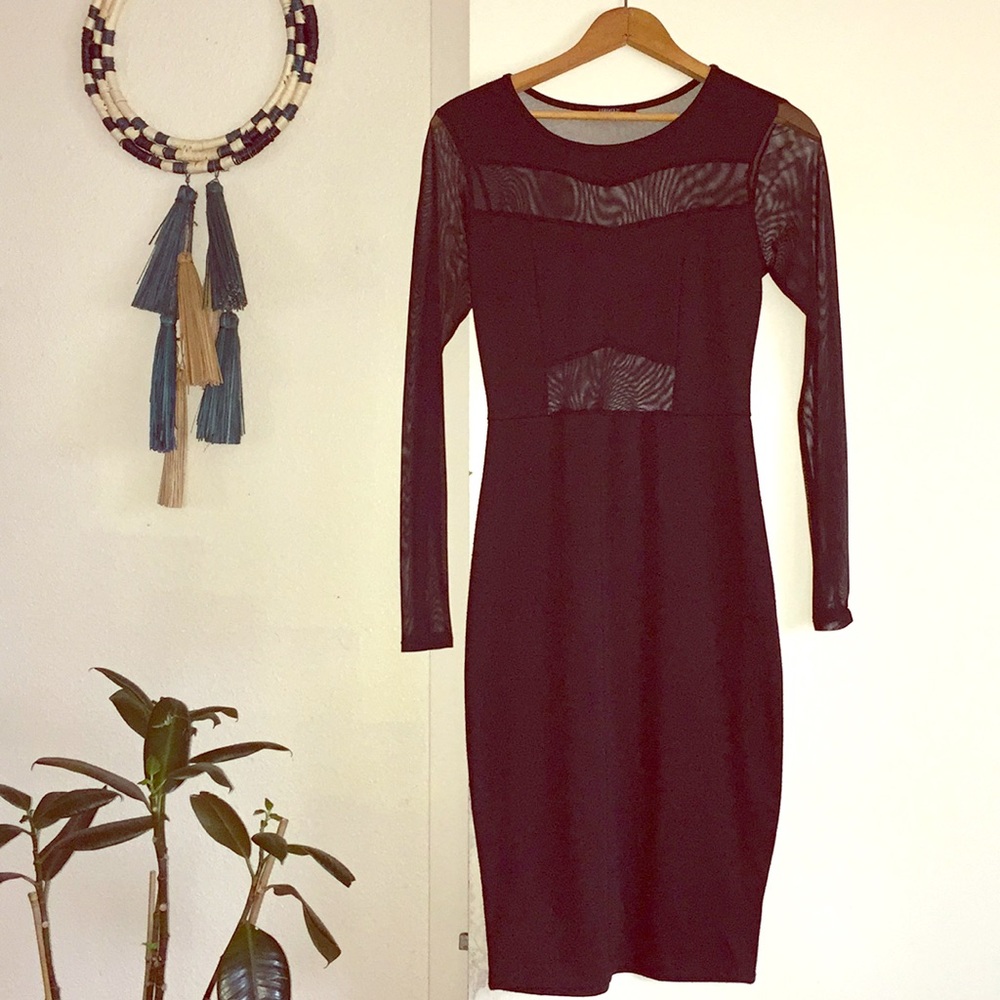 Women’s black midi dress